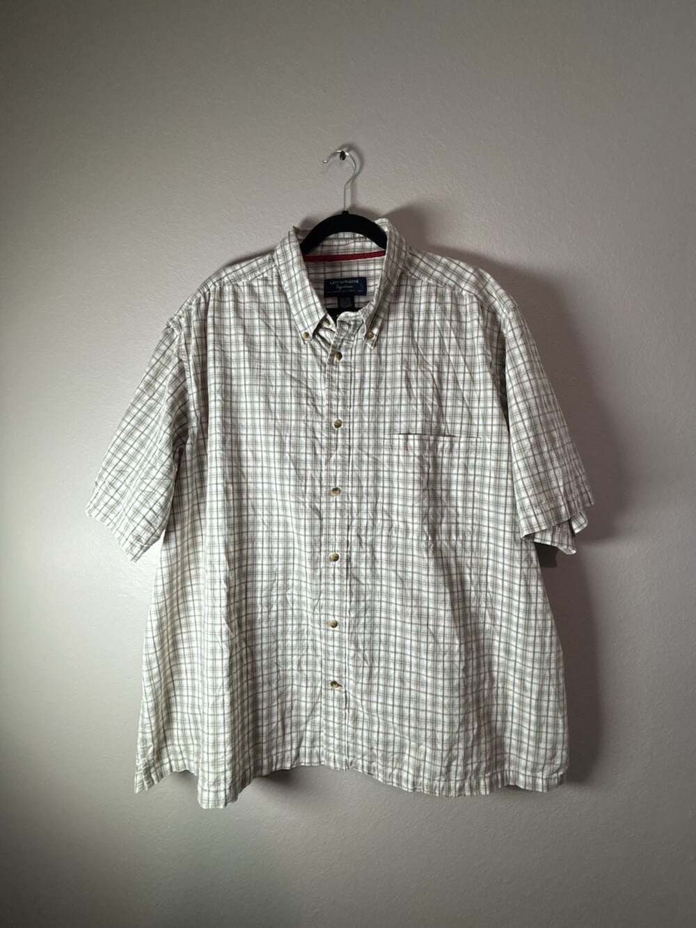 Levi Strauss Signature Premium Short Sleeve Plaid Button-Down Shirt